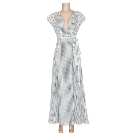 TULAROSA Sid Wrap Maxi Dress, Eggshell, SM - Picture 2 of 7